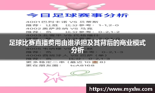 足球比赛直播费用由谁承担及其背后的商业模式分析
